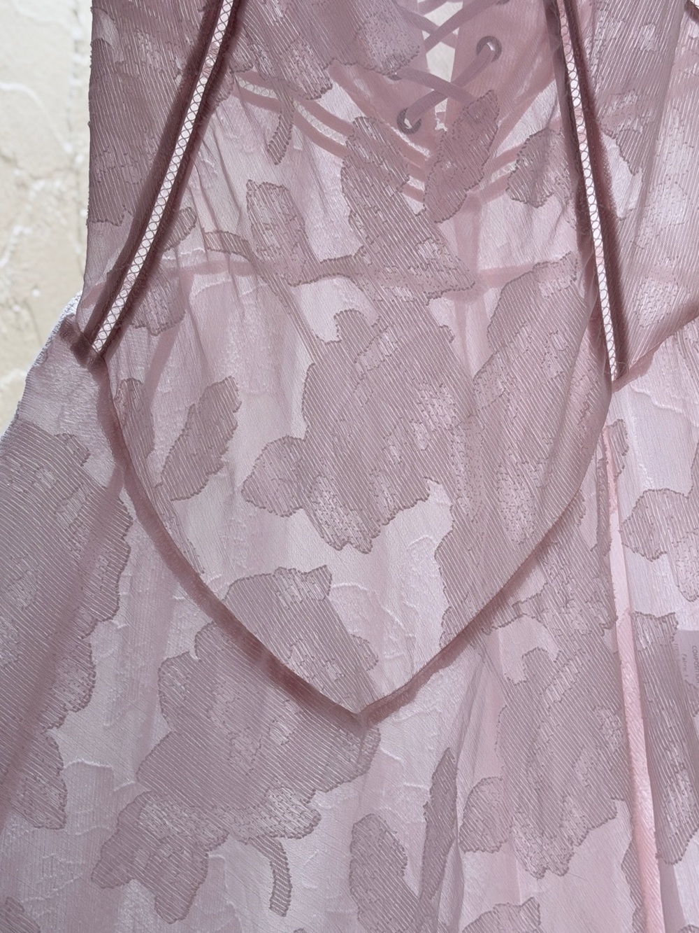 House of CB Blush Floral Lace Slip Gown - Picture 10 of 14